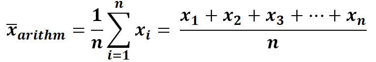 Arithmetischer Mittelwert berechnen Formel