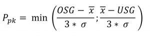 ppk Wert berechnen ppk Formel